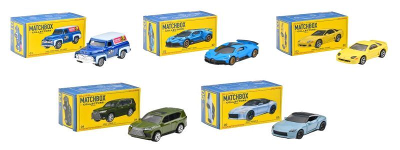 画像: 2024 MATCHBOX COLLECTORS【"V"アソート 8個入り】1955 フォード パネル デリバリー/2018 ブガッティ ディーヴォ/1994 三菱 3000GT/2022 レクサス LX/2023 日産 Z (2024年1月下旬入荷予定）