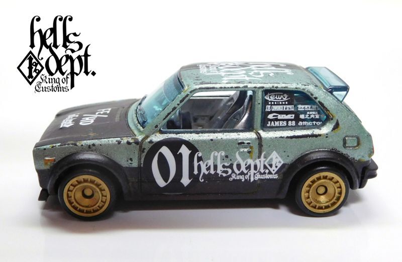 画像: HELLS DEPT 2024 - カツヌマ製作所 【'73 HONDA CIVIC CUSTOM (カスタム完成品）】RUST GREEN/RR （送料サービス適用外）