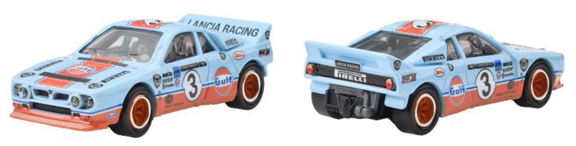 画像: 【仮予約】PRE-ORDER - 2024 HW CAR CULTURE "PREMIUM 2PACK" 【"GULF" ランチア ラリー 037/ フィアット 131 アバルト】LT.BLUE/RR(2024年5月下旬入荷予定）(ショートした場合は先着順となります）