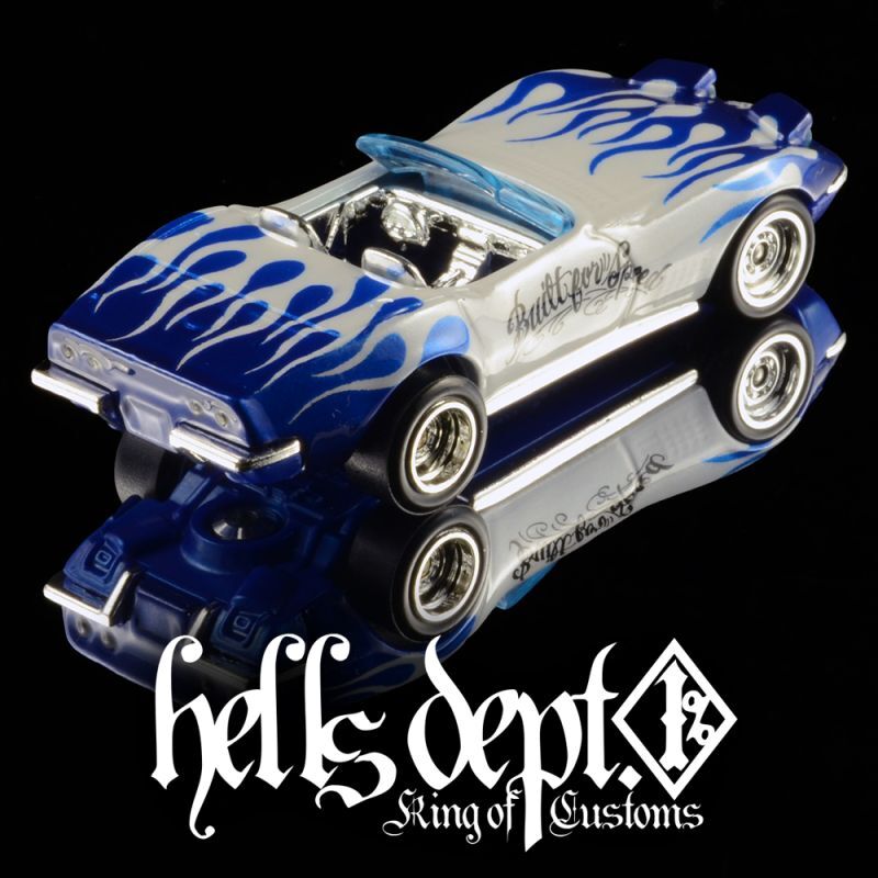 画像: 【予約】PRE-ORDER - HELLS DEPT 2024 - DOUBLE LOSER[S] 【Flames CHEVROLET C3 (カスタム完成品）】WHITE-BLUE/RR （送料サービス適用外）(4月中旬入荷予定)