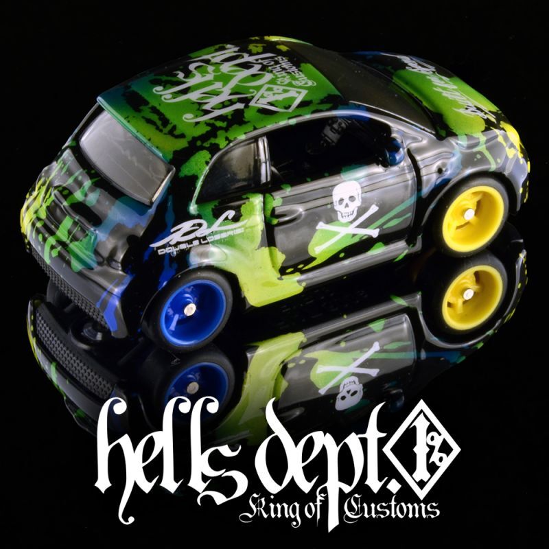 画像: 【予約】PRE-ORDER - HELLS DEPT 2024 - DOUBLE LOSER[S] 【Vermin FIAT 500 (Blue-Yellow) (カスタム完成品）】BLACK?/RR （送料サービス適用外）(4月中旬入荷予定)