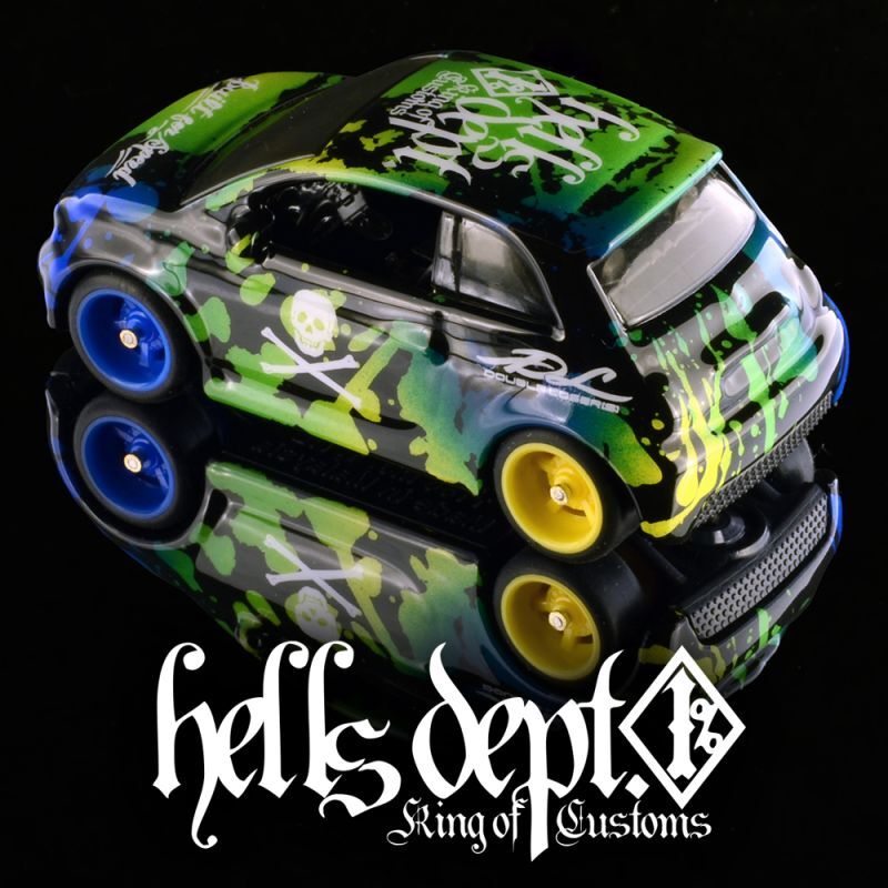 画像: 【予約】PRE-ORDER - HELLS DEPT 2024 - DOUBLE LOSER[S] 【Vermin FIAT 500 (Blue-Yellow) (カスタム完成品）】BLACK?/RR （送料サービス適用外）(4月中旬入荷予定)