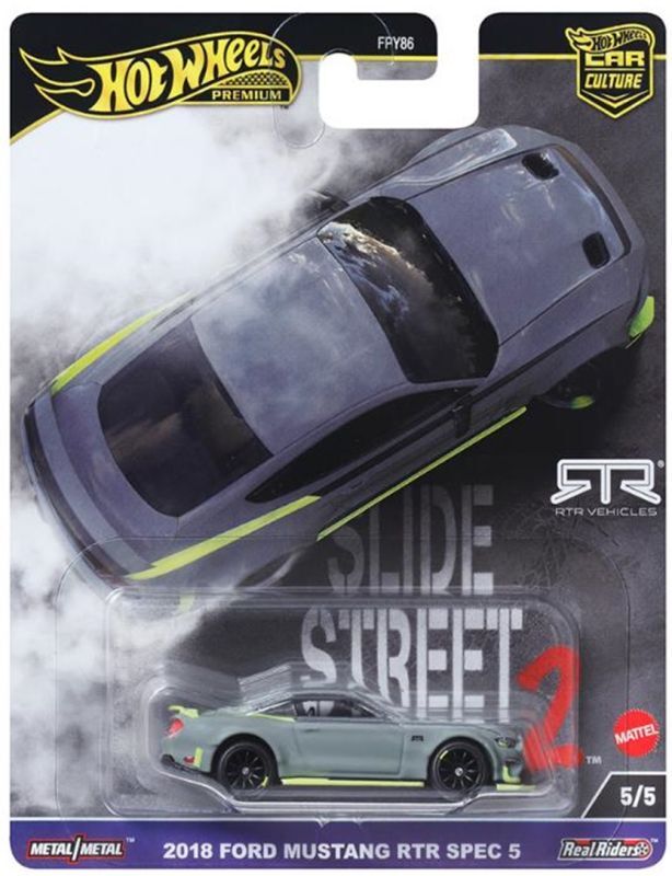 画像1: 【仮予約】PRE-ORDER - 2024 HW CAR CULTURE "スライド ・ストリート" 【2018 フォード マスタング RTR スペック5】GRAY/RR (2024年6月下旬入荷予定)