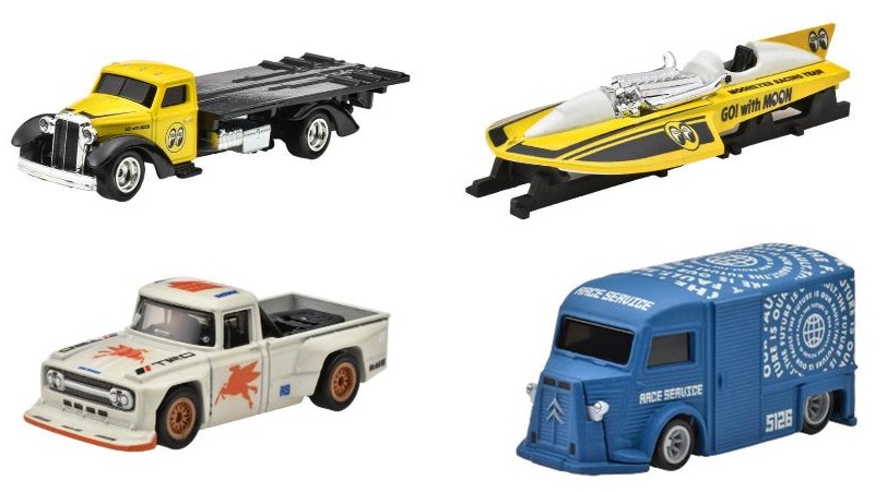 画像: 2024 HW PREMIUM COLLECTOR SET 【モーターヘッド マッドネス】Toyota Stout Drift Truck(MOONEYES)/Classic Hydroplane(MOONEYES)/Speed Waze/Citroen H Van (2024年11月上旬入荷予定）