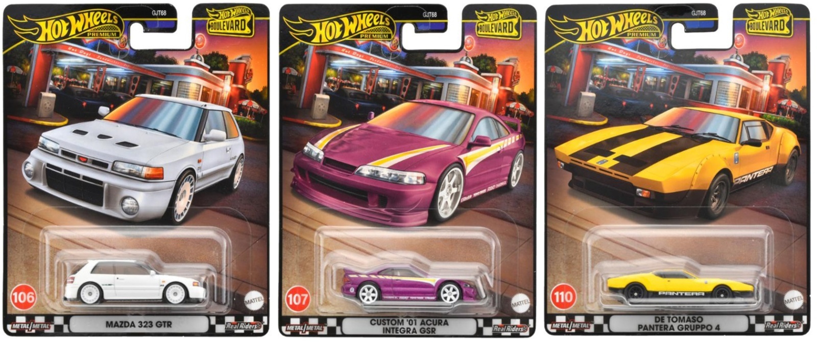 画像: 2024 HW BOULEVARD 【Dアソート 5種セット】マツダ 323 GTR/カスタム '01 アキュラ インテグラ GSR/デ・トマソ パンテーラ グルッポ4/フォード トランジット スーパーバン/メイヤーズ・マンクス(2024年11月上旬入荷予定）