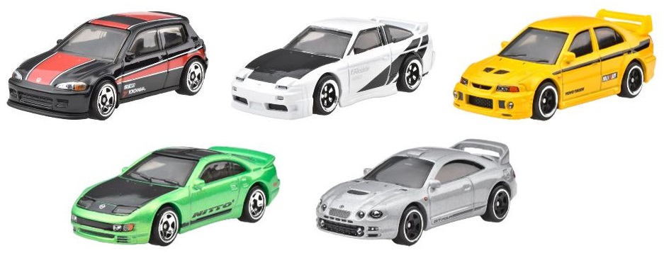 画像: 2024 HW オートモーティブ【90's ストリート・シーン 5種セット】'92 ホンダ シビック EG/'96 日産 180SX タイプX/三菱 ランサーエボリューション VI/日産 300ZX ツインターボー/95 トヨタ セリカ GT-FOUR(2024年11月下旬入荷予定)