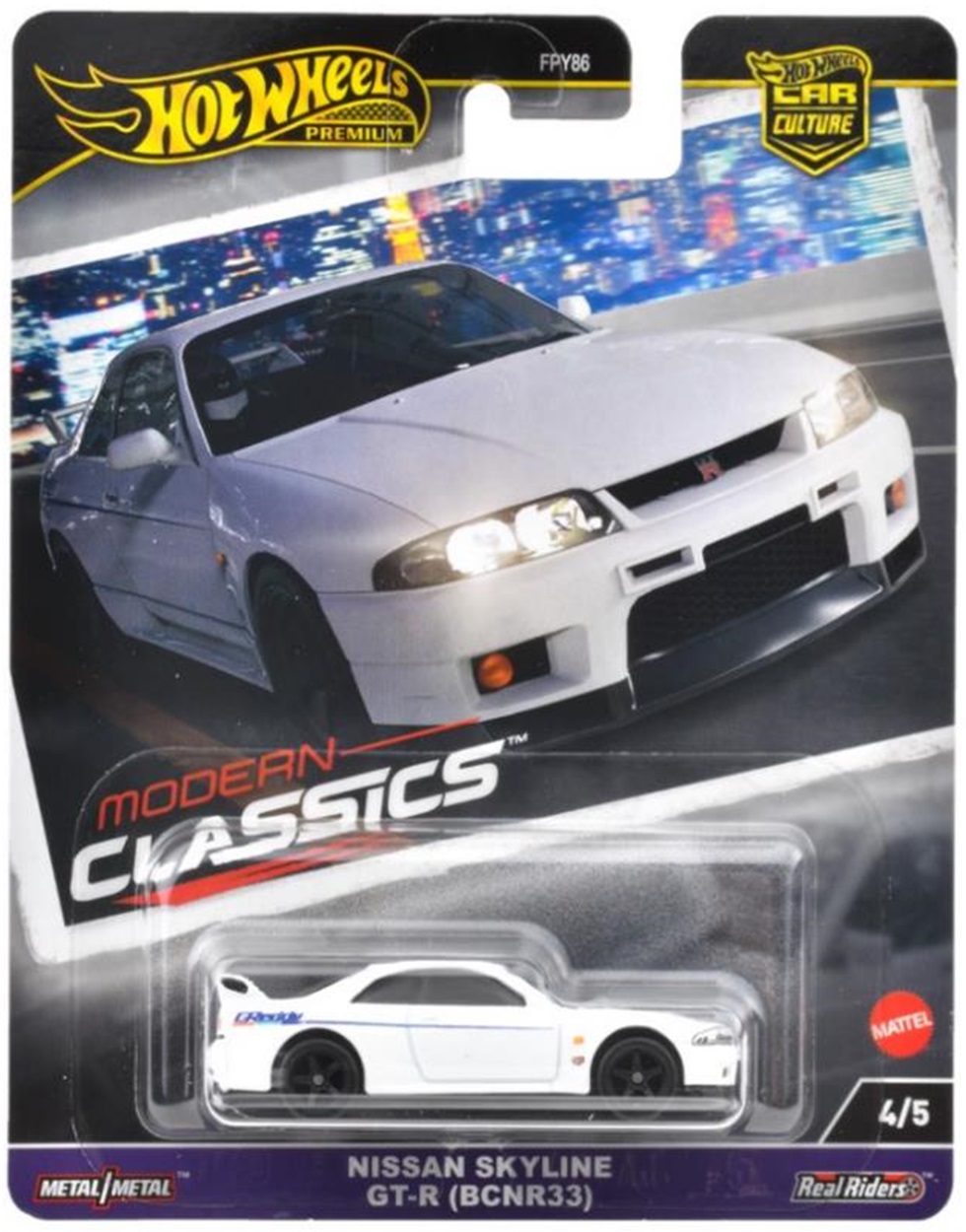 画像: 2024 HW CAR CULTURE "モダン・クラシックス" 【日産 スカイライン GT-R（BCNR33）(GReddy)】WHITE/RR
