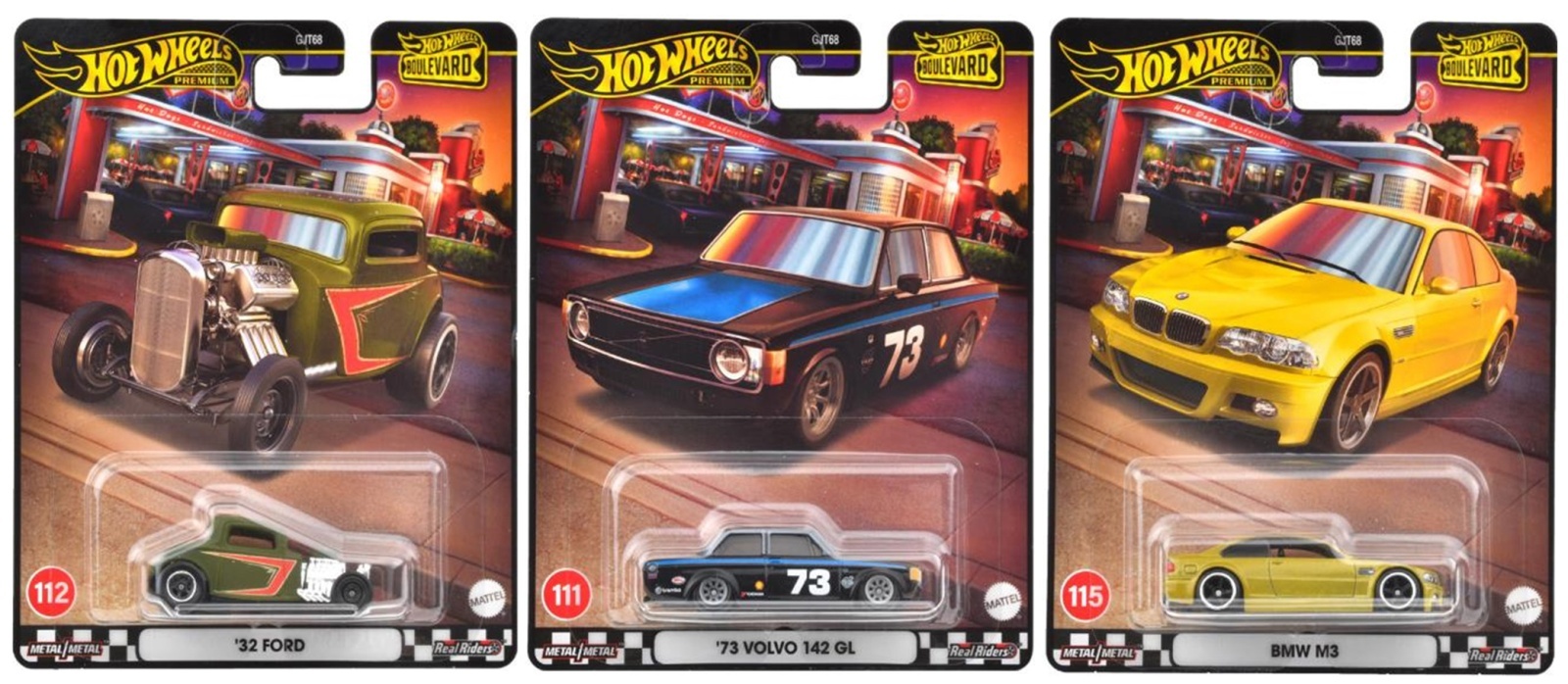 画像: 2024 HW BOULEVARD 【Eアソート 5種セット】'67 フォルクスワーゲン サンババス/メルセデス・ベンツ E36 AMG/'32 フォード/'73 ボルボ 142GL/BMW M3