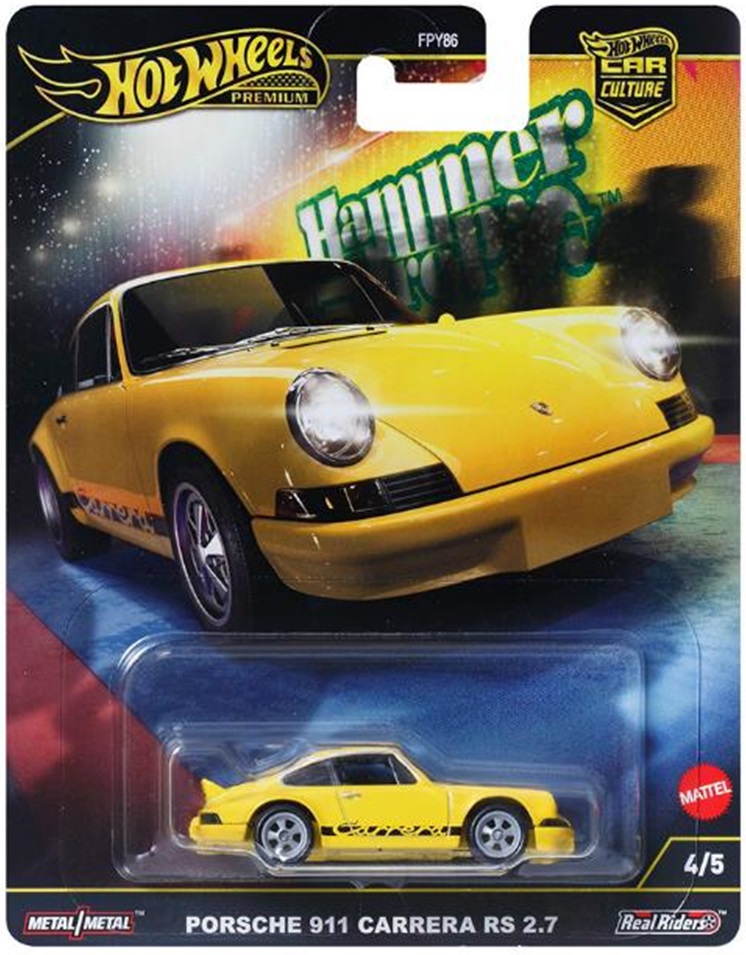 画像: 2025 HW CAR CULTURE "ハンマードロップ" 【ポルシェ911 カレラ RS2.7】YELLOW/RR