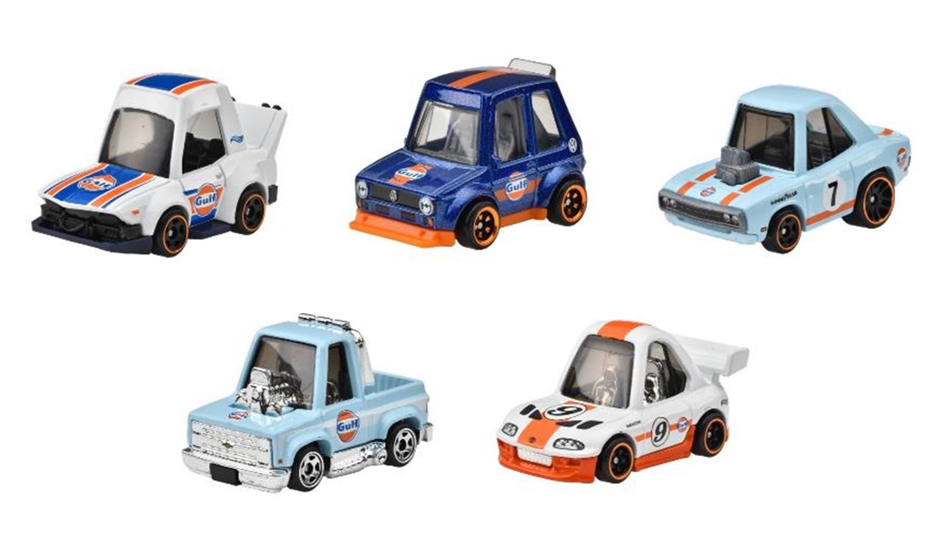 画像: 2025 HW オートモーティブ【ノッポ・ガルフレーシング 5種セット】マンガチューナー/トゥーンド フォルクスワーゲン ゴルフ MK1/70 ダッジ・チャージャー/トゥーンド ’83 シェビー シルバラード/94 トヨタ スープラ