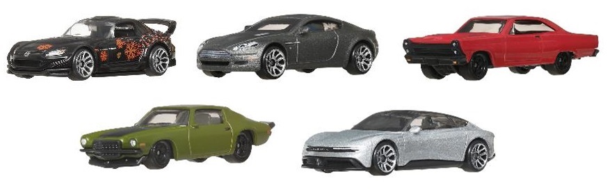 画像: 2025 HW FAST & FURIOUS 【ワイルド・スピード テーマ Jアソート - ヴィランズ 5種セット】ホンダ S2000/2005 アストンマーティン DB9/1966 フォード 427 フェアレーン/1973 シェビー カマロ/2022 デロリアン アルファ5