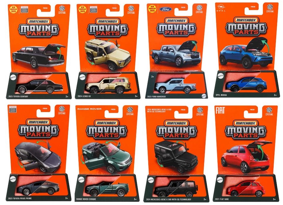画像: 【2025 MATCHBOX MOVING PARTS　"B"アソート 8個入り】2023 トヨタ センチュリー/2024 レクサス GX/2023 フォード マーベリック/オペル モッカ/2023 トヨタ プリウス プライム/レンジローバー イヴォーク/2024 メルセデス・ベンツ G 580 With EQ Technology/2021 フィアット 500E/(2025年3月下旬入荷予定）