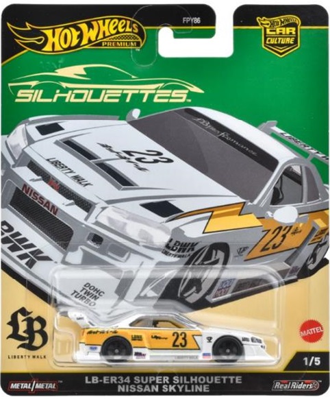 画像: 2025 HW CAR CULTURE 【シルエット - 5種セット】LB-ER34 スーパーシルエット 日産 スカイライン/RWB ポルシェ 930/リバティワークス マクラーレン 720S/日産 300ZX/マツダ RX-7 FC パンデム