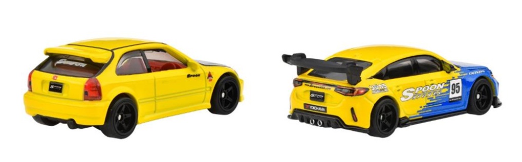 画像: 【仮予約】PRE-ORDER - 2025 HW CAR CULTURE "PREMIUM 2PACK" 【'99 ホンダ シビック タイプR(EK9)/ホンダ シビック タイプR】YELLOW/LT.BLUE/RR(2025年5月末入荷予定）(ショートした場合は先着順となります）