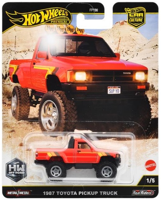 画像: 【仮予約】PRE-ORDER - 2025 HW CAR CULTURE "HW オフロード" 【1987 トヨタ ピックアップトラック】RED/RR (2025年5月末入荷予定）