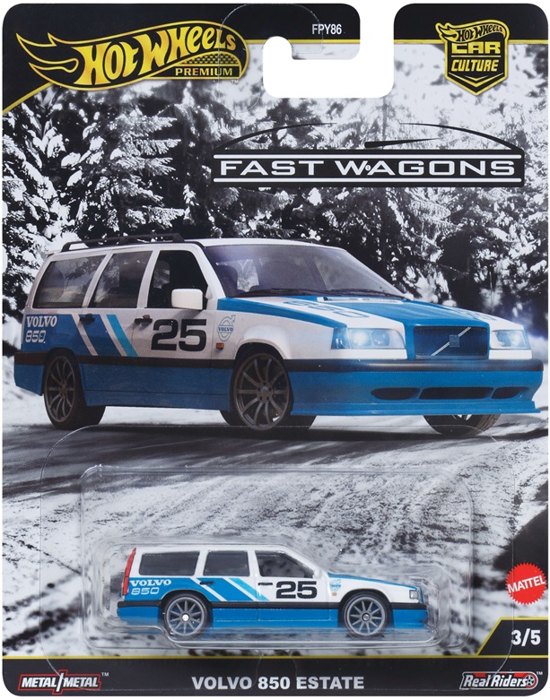画像1: 【仮予約】PRE-ORDER - 2025 HW CAR CULTURE "ファスト・ワゴン" 【ボルボ 850 エステート】WHITE-BLUE/RR (2025年6月下旬(2)入荷予定）