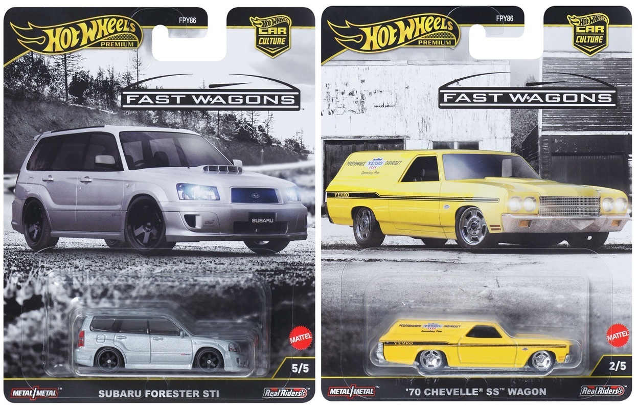 画像: 【仮予約】PRE-ORDER - 2025 HW CAR CULTURE 【ファスト・ワゴン - 5種セット】メルセデス・ベンツ E 36 AMG/スバル フォレスター STI/'70 シェベル SS ワゴン/ボルボ 850 エステート/アウディ RS 6 アバント(2025年6月下旬(2)入荷予定）