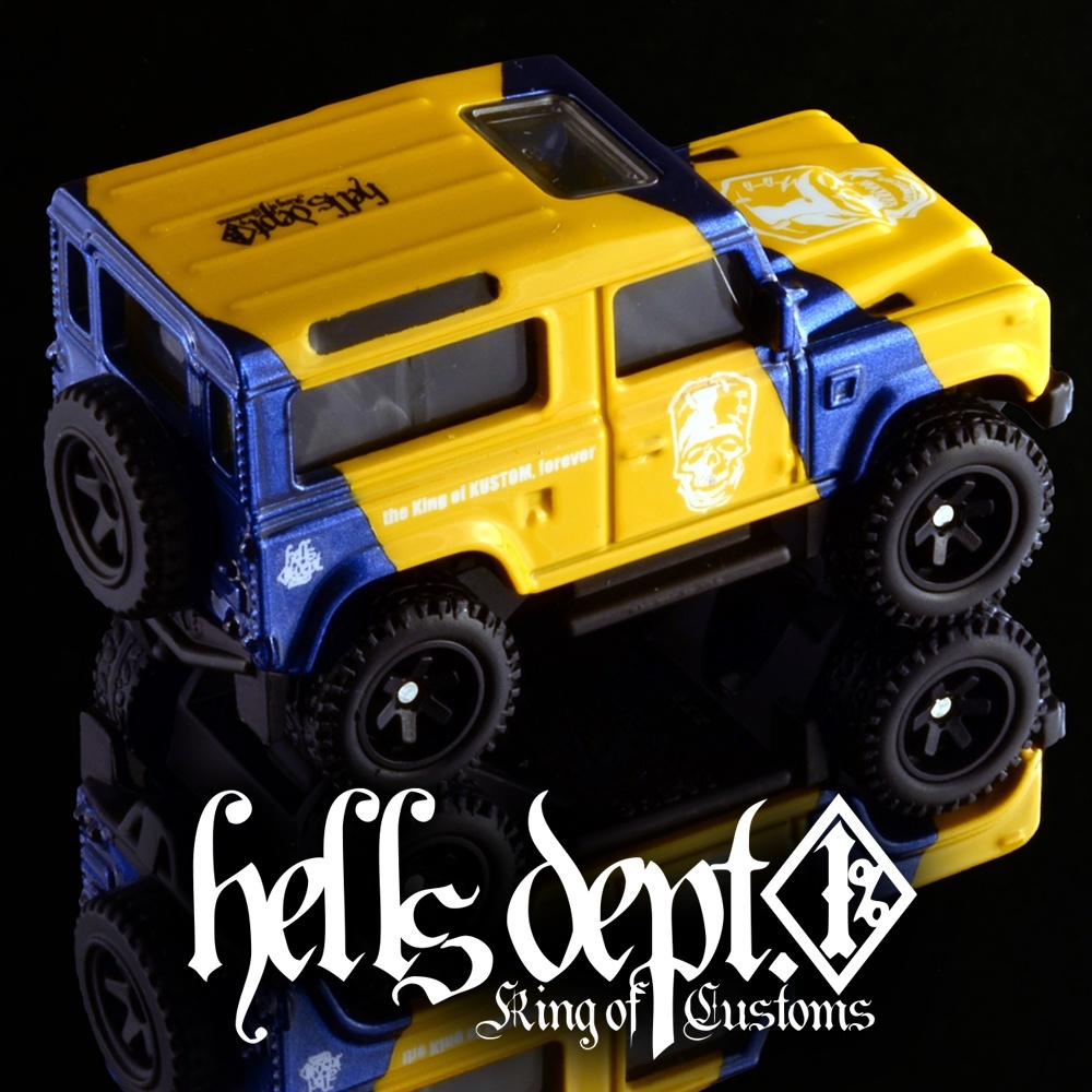 画像: HELLS DEPT 2025 - DOUBLE LOSER[S] 【Camelboro Landrover Defender (カスタム完成品）】YELLOW-BLUE/RR （送料サービス適用外）