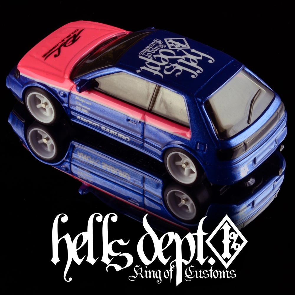 画像: HELLS DEPT 2025 - DOUBLE LOSER[S] 【Pin-Blu Mazda Familiar(カスタム完成品）】BLUE-PINK/RR （送料サービス適用外）