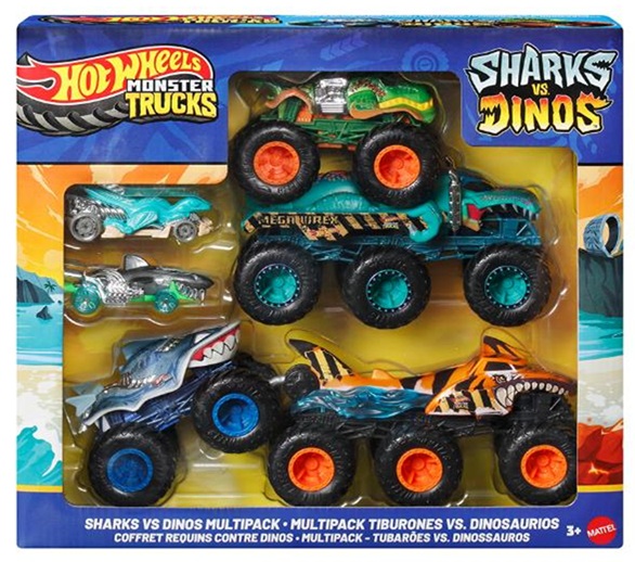 画像1: 【仮予約】PRE-ORDER - 2025 HW MONSTER TRUCKS! 【シャーク vs. ダイノ コレクションセット】(2025年7月中旬入荷予定）