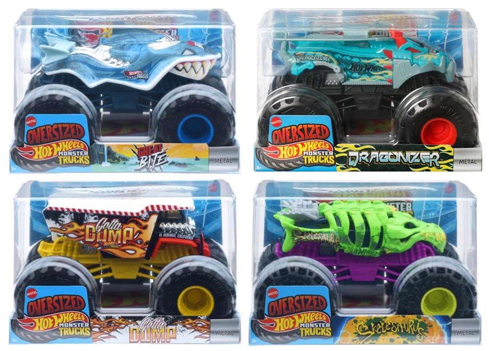 画像: 【仮予約】PRE-ORDER - 2025 HW MONSTER TRUCKS! 【1/24 ビッグサイズ　Kアソート4種セット】 (2025年7月中旬入荷予定）