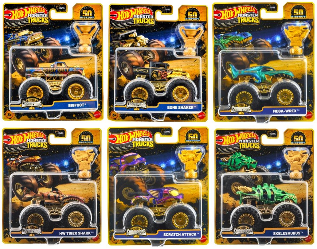 画像1: 【仮予約】PRE-ORDER - 2025 HW MONSTER TRUCKS! 【トロフィーチャンピオン Cアソート (6個入り）】(2025年7月中旬入荷予定）