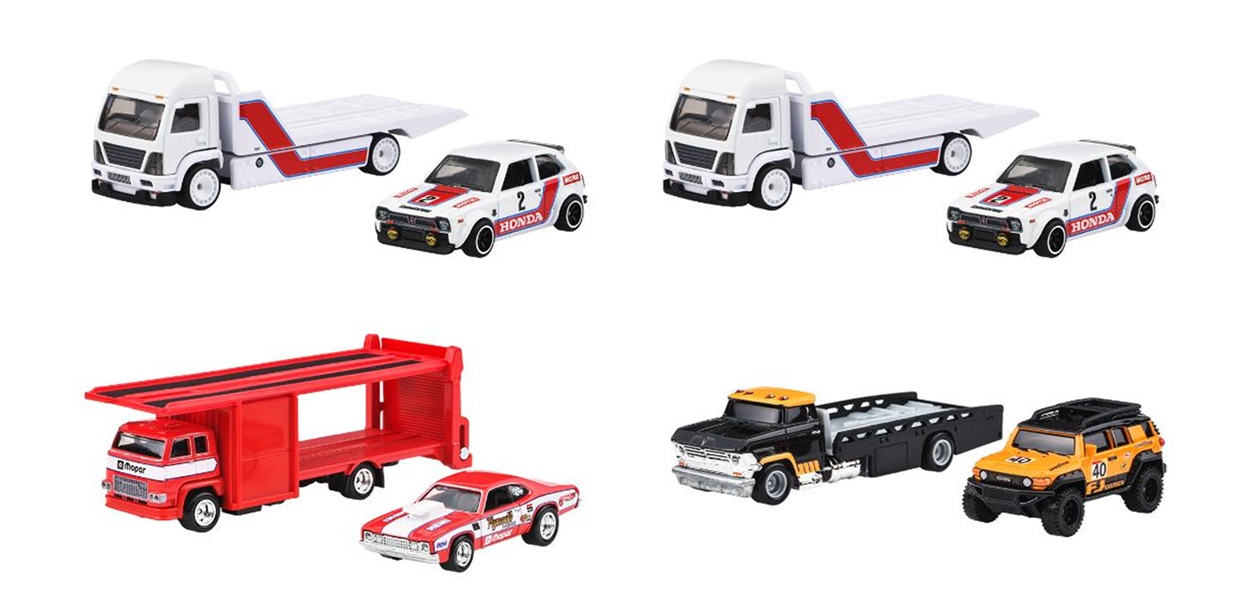 画像: 2025 TEAM TRANSPORT 【Gアソート (4個入り）】'73 ホンダ シビック カスタム(x2)/'73 プリマス ダスター/トヨタ FJ クルーザー