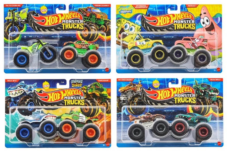画像: 【仮予約】PRE-ORDER - 2025 HW MONSTER TRUCKS! 【2パック - Vアソート4種セット】(2025年9月上旬入荷予定）