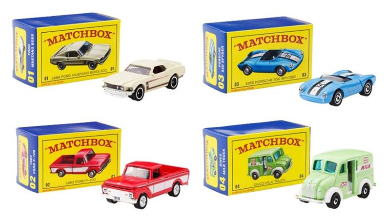 画像: 【仮予約】PRE-ORDER - 【マッチボックス マテル80周年 4パック】1969 Ford Mustang Boss 302/1963 Ford F-100/1955 Porsche 550 Spyder/DIVCO Truck(2025年9月下旬入荷予定）