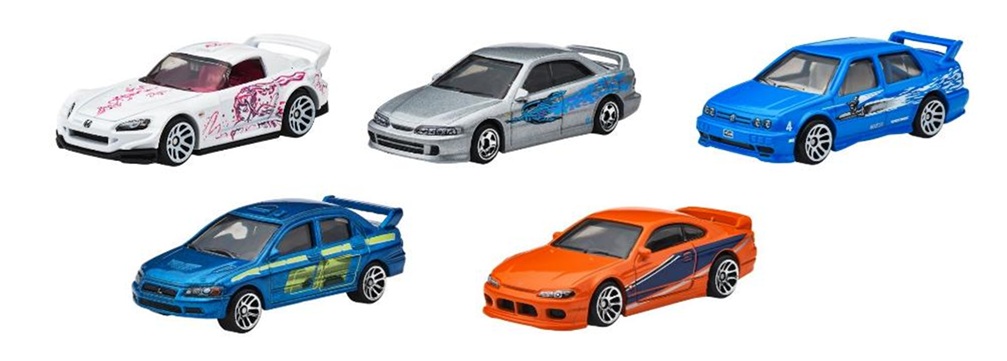 画像: 【仮予約】PRE-ORDER - 2025 HW FAST & FURIOUS 【ワイルド・スピード テーマ Lアソート - グラフィック・リミックス 5種セット】ホンダ S2000/カスタム アキュラ インテグラ セダンGSR/フォルクスワーゲン・ジェッタ MK3/ランサーエボリューションVII/日産シルビア (S15)(2025年10月中旬入荷予定）