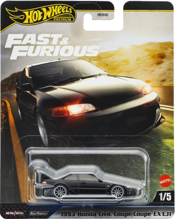 画像: 【仮予約】PRE-ORDER - 2025 HW FAST & FURIOUS (ワイルド・スピード) 【1993 ホンダ シビック クーペ EX EJ1】BLACKRR (2025年10月下旬入荷予定）