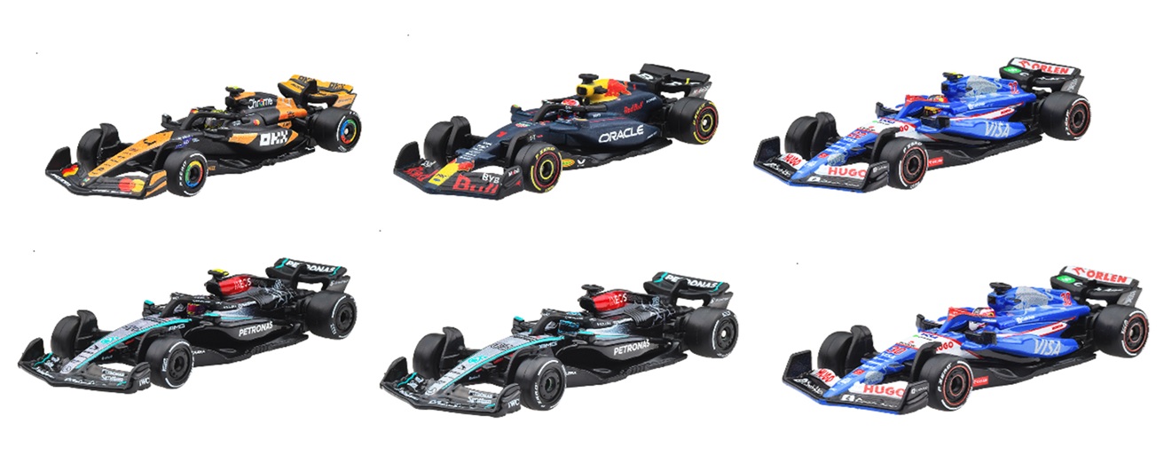 画像: 【仮予約】PRE-ORDER - 2025 HW FORMULA 1 【"FORMULA 1" レース Hアソートメント(8個入り)】オラクル レッドブル・レーシング RB20 (#1)/マクラーレン フォーミュラ 1 チーム (#4)/ビザ キャッシュ App RB フォーミュラ  １チーム（#22),(#30)/メルセデス-AMG ペトロナス フォーミュラ １チーム(#44),(#63)(2025年11月上旬入荷予定）(ショートした場合は先着順となります）