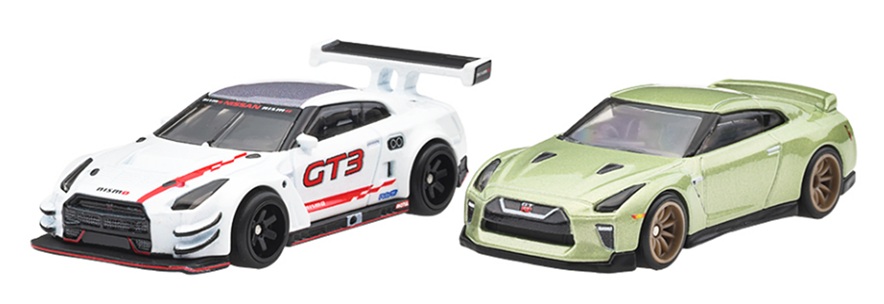 画像: 【仮予約】PRE-ORDER - 2025 HW CAR CULTURE "PREMIUM 2PACK" 【日産 GT-R ニスモ GT3 / 日産 GT-R (R35)】WHITE/LT.OLIVE/RR(2025年11月上旬入荷予定）