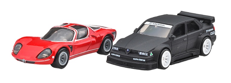 画像: 【仮予約】PRE-ORDER - 2025 HW CAR CULTURE "PREMIUM 2PACK" 【アルファロメオ 155 V6 TI / '69 アルファロメオ 33 ストラダーレ】BLACK/RED/RR(2025年11月上旬入荷予定）