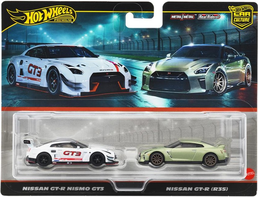 画像: 【仮予約】PRE-ORDER - 2025 HW CAR CULTURE "PREMIUM 2PACK" 【日産 GT-R ニスモ GT3 / 日産 GT-R (R35)】WHITE/LT.OLIVE/RR(2025年11月上旬入荷予定）