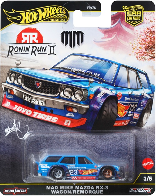 画像: 2025 HW CAR CULTURE "ローニン・ランII" 【マッド・マイク マツダ RX-3 ワゴン/ ルモルク】BLUE/RR