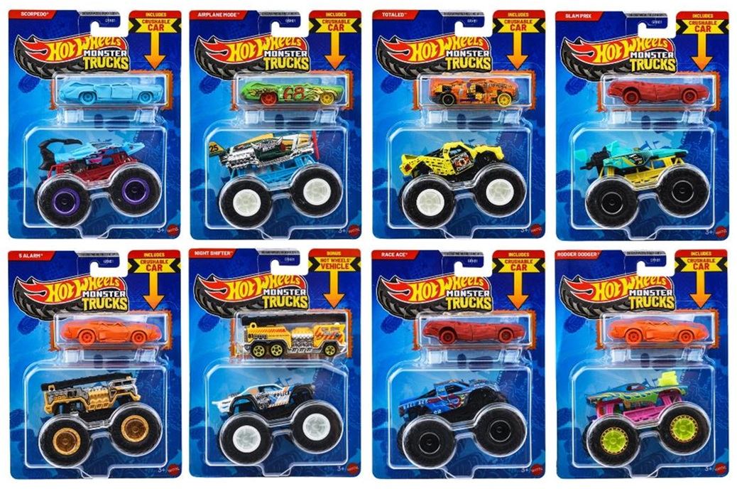 画像: 【仮予約】PRE-ORDER - 2025 HW MONSTER TRUCKS! 【モンスタートラック + ダイキャストカー アソートメント (8個入り）】（お取り置き不可）(2025年12月上旬入荷予定）
