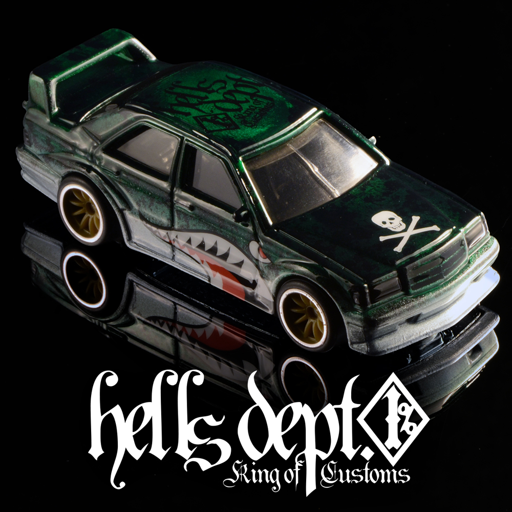 画像: HELLS DEPT 2025 - DOUBLE LOSER[S] 【SHARKMOUTH MERCEDES-BENZ 190E EVO2 (カスタム完成品）】BLACK-GREEN/RR （送料サービス適用外）