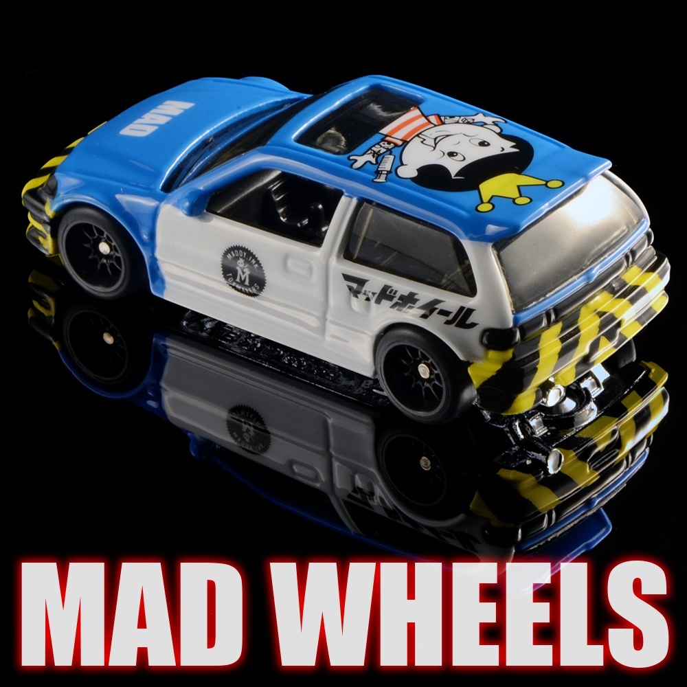 画像: MAD WHEELS (マッドホイール） 【MAD RACING HONDA CIVIC EF (カスタム完成品）】BLUE-WHITE/RR (送料サービス適用外) 