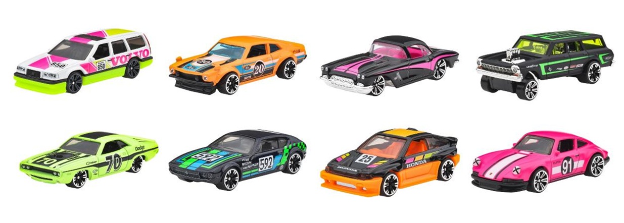 画像: 【仮予約】PRE-ORDER - 2026【ネオン・スピーダーズ アソート Fアソート(10個入り)】ボルボ 850 エステート/カスタム フォード マーヴェリック/'62 コルベット/'64 シェビー ノヴァ ギャッサー/'70 ダッジ ヘミ チャレンジャー/フォルクスワーゲン SP2/'85 ホンダ CR-X/'71 ポルシェ 911(2026年2月中旬入荷予定）