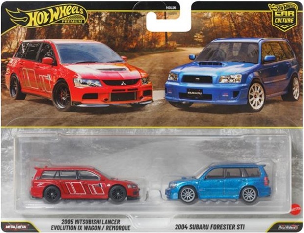 画像: 【仮予約】PRE-ORDER - 2026 HW CAR CULTURE "PREMIUM 2PACK" 【2005 三菱ランサー エボリューション IX ワゴン/2004 スバル フォレスター STI】RED/BLUE/RR (2026年2月末頃入荷予定）