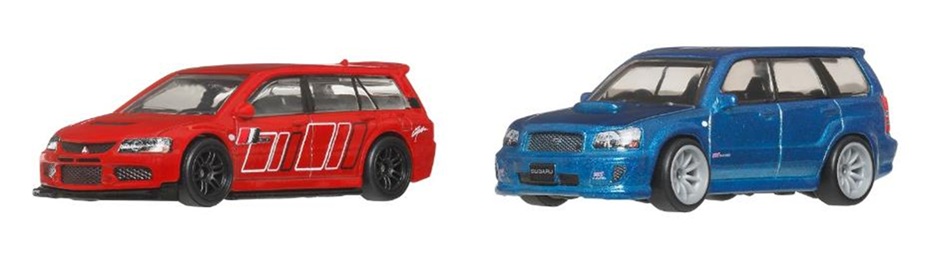 画像: 【仮予約】PRE-ORDER - 2026 HW CAR CULTURE "PREMIUM 2PACK" 【2005 三菱ランサー エボリューション IX ワゴン/2004 スバル フォレスター STI】RED/BLUE/RR (2026年2月末頃入荷予定）