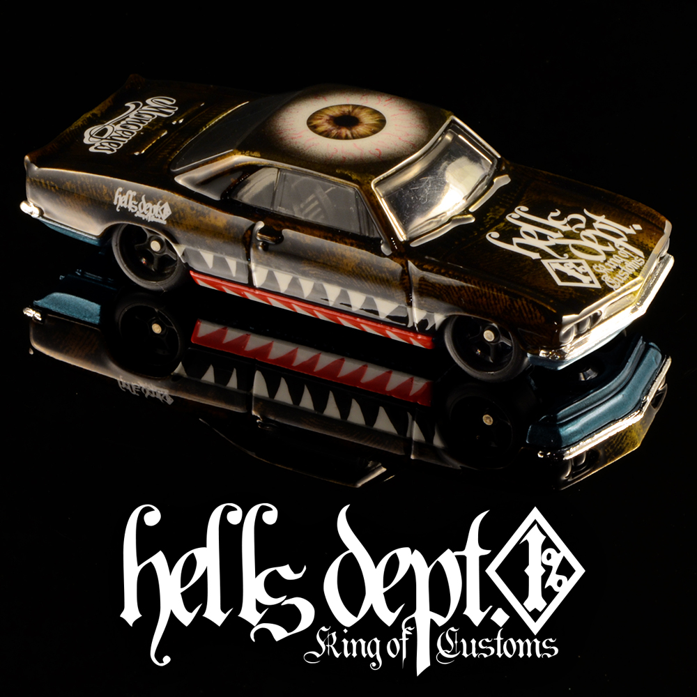 画像: HELLS DEPT 2025 - DOUBLE LOSER[S] 【SHARKMOURTH CHEVROLET CORVAIR (カスタム完成品）】BLACK-DK.BROWN/RR （送料サービス適用外）