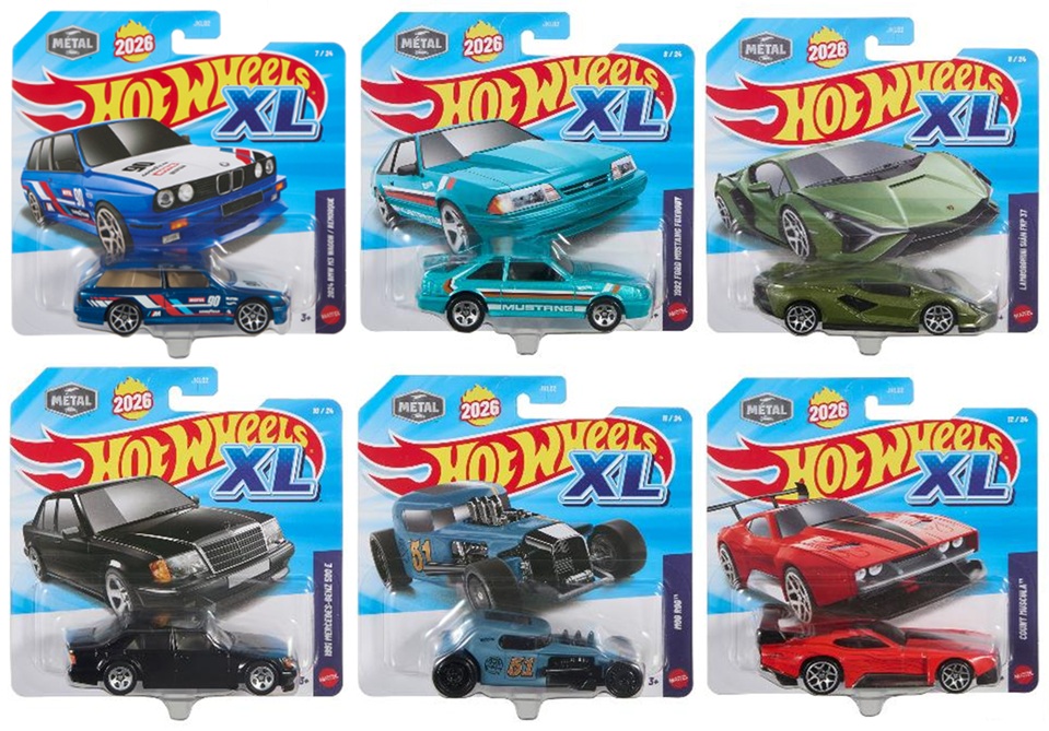 画像: 【仮予約】PRE-ORDER - 2026 HW 1/43スケール【XL ベーシックカー Bアソート】2024 BMW M3 ワゴン/1992 フォード マスタング フォックスボディ/ランボルギーニ シアン FKP 37/1991 メルセデス・ベンツ 500 E/モッド・ロッド/カウント・マスキュラ(2026年4月初旬入荷予定）