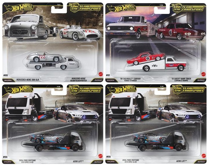 画像1: 【仮予約】PRE-ORDER - 2026 TEAM TRANSPORT 【Kアソート (4個入り）】メルセデス・ベンツ 300 SLR/'66 シボレー コルヴェア イェンコ・スティンガー/2024 フォード マスタング RTR スペック 5-FD(2026年4月下旬入荷予定)