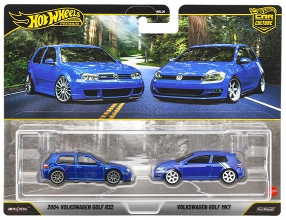 画像: 【仮予約】PRE-ORDER - 2026 HW CAR CULTURE "PREMIUM 2PACK" 【2004 フォルクスワーゲン ゴルフ R32/フォルクスワーゲン ゴルフ MK7】BLUE/RR (2026年5月末頃入荷予定）