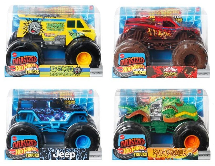 画像: 【仮予約】PRE-ORDER - 2026 HW MONSTER TRUCKS! 【1/24 ビッグサイズ　Fアソート4種セット】デモ デリバリー/ポディウム・クラッシャー/ジープ/レイジアサウル (2026年6月中旬入荷予定）(お取り置き不可）