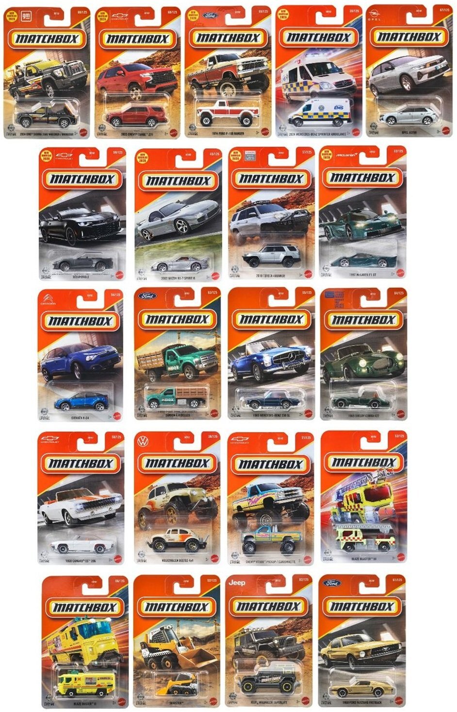 画像1: 【仮予約】PRE-ORDER 【MATCHBOX ベーシック　2026 "G"アソート 24台入り (国内流通版)】 (2026年6月下旬入荷予定）（お取り置き不可）