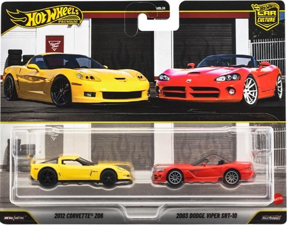 画像1: 【仮予約】PRE-ORDER - 2026 HW CAR CULTURE "PREMIUM 2PACK" 【2012 コルベット Z06/2003 ダッジバイパー SRT-10】YELLOW/RED/RR(2026年8月上旬入荷予定）