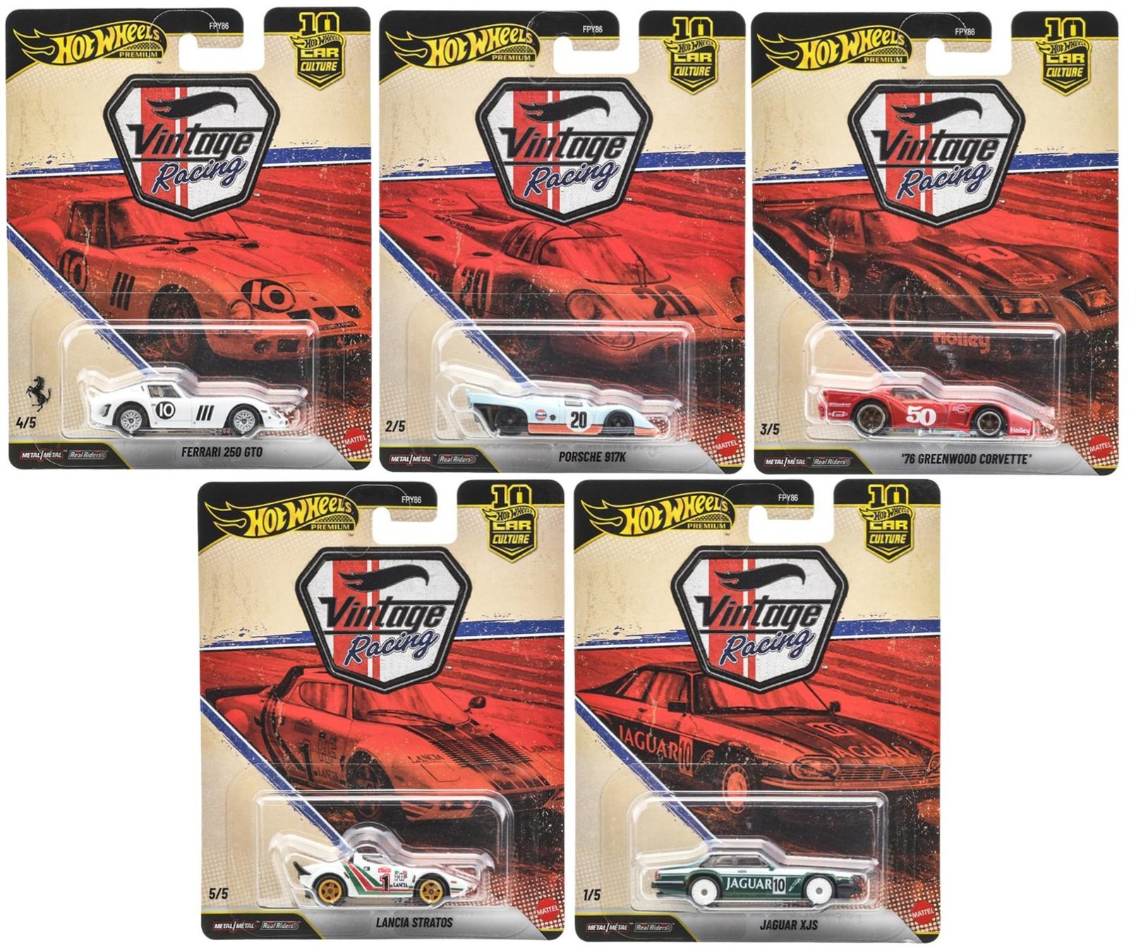 画像: 【仮予約】PRE-ORDER - 2026 HW CAR CULTURE 【ヴィンテージレーシング  - 5種セット】フェラーリ 250 GTO/ポルシェ 917K/'76 グリーンウッド コルベット/ランチア ストラトス/ジャガー XJS (2026年9月初旬入荷予定）